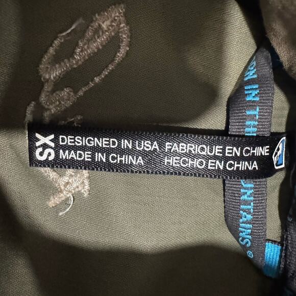 Kuhl Jacket Womens XS Button Zip Front Cargo Utility Olive Green Built In Hood - Picture 9 of 14